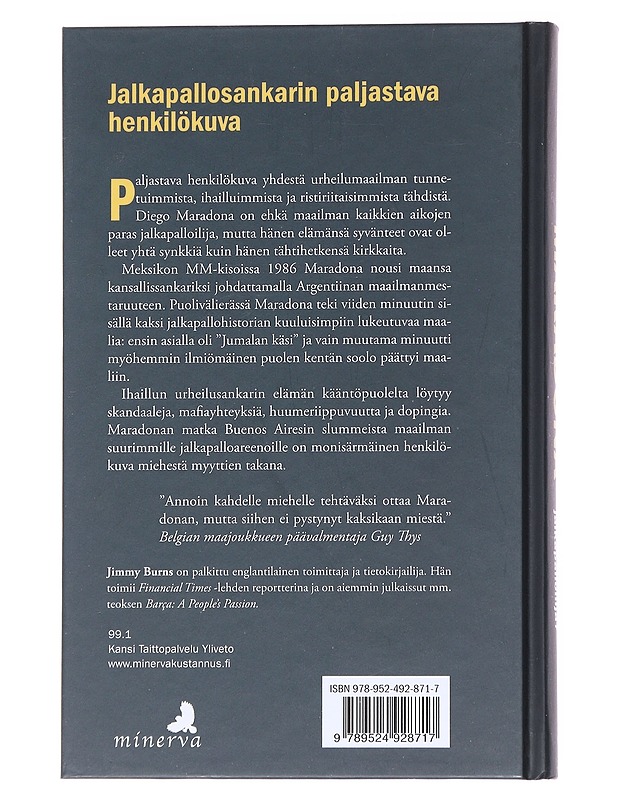 Maradona / maailman paras jalkapalloilija? - Burns, Jimmy - Elämäkerrat ja muistelmat - 10105568777 - 1