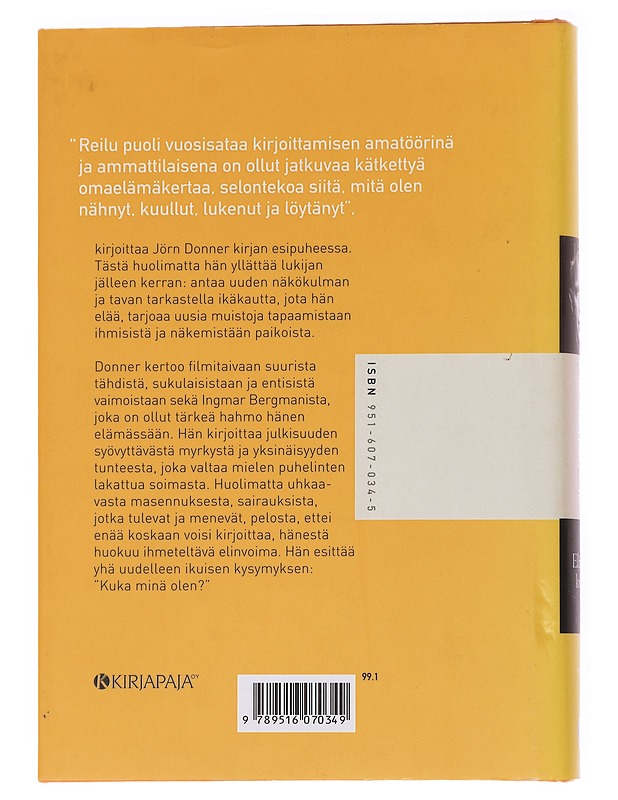 Elämänkuvia - Donner, Jörn - Elämäkerrat ja muistelmat - 10105568814 - 1