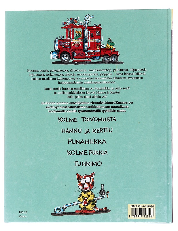 Hurjan hauska autokirja - Kunnas, Mauri - Lastenkirjat - 10105568880 - 1