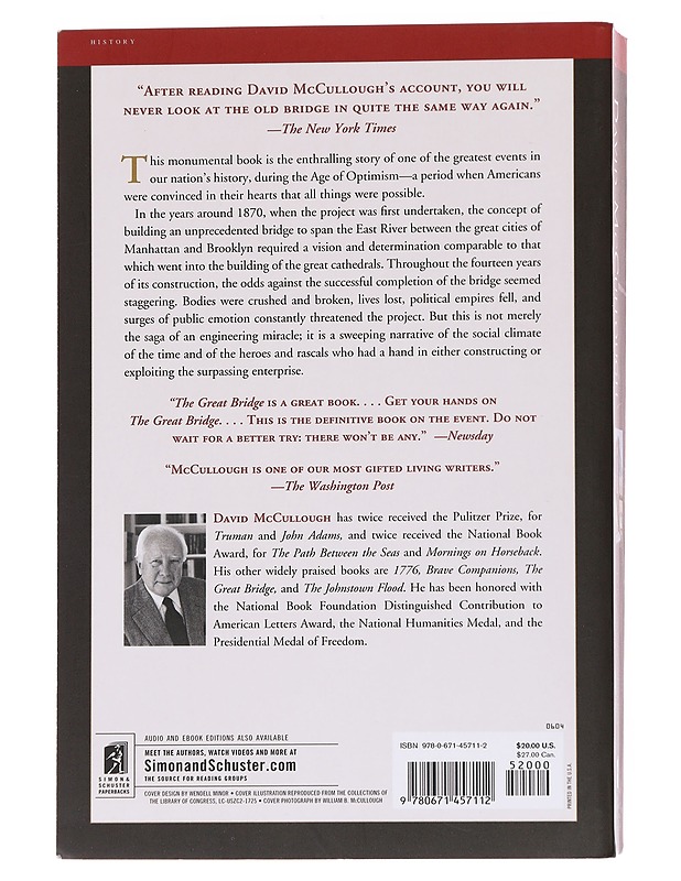 The Great Bridge - David McCullough - Tietokirjat ja oppaat - 10105568884 - 1
