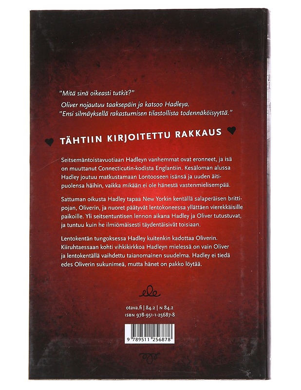 Tilastollinen todennäköisyys kohdata se ainoa oikea - Smith, Jennifer E. - Romaanit ja novellit - 10105569083 - 1