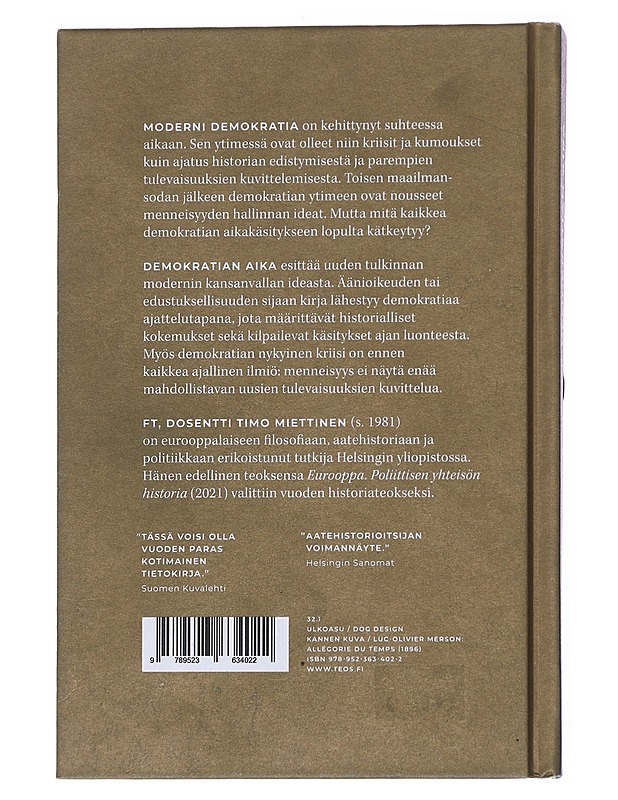 Demokratian aika - Timo Miettinen - Tietokirjat ja oppaat - 10105569185 - 1