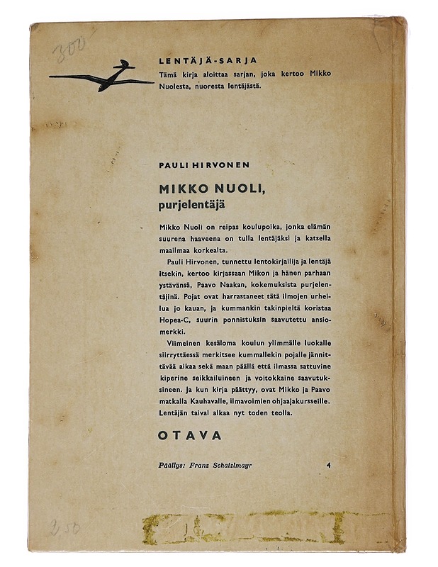 Mikko Nuoli, purjelentäjä - Pauli Hirvonen - Romaanit ja novellit - 10105569207 - 1