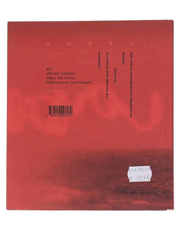 Largo - Ilpo Tiihonen - Runot ja näytelmät - 10105569272 - 1