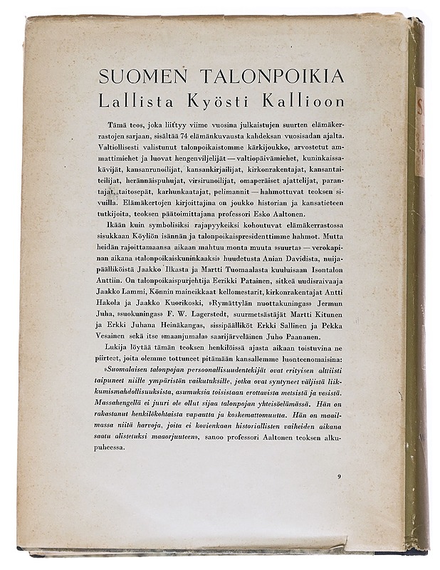 Suomen talonpoikia Lallista Kyösti Kallioon - Esko Aaltonen - Historiakirjat - 10105569411 - 1