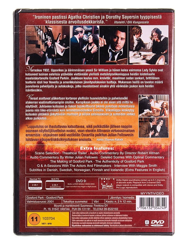 Gosford Park - DVD - DVD-elokuvat - 10105569693 - 1