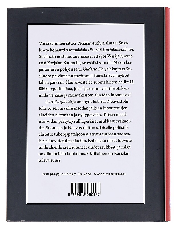 Uusi Karjalakirja - Ilmari Susiluoto - Historiakirjat - 10105569727 - 1