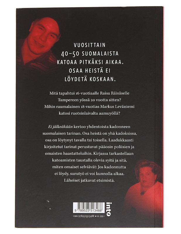 Ei jälkeäkään / 11 suomalaista kadonnutta ja kaivattua - Saari, Tiina - Tietokirjat - 10105569735 - 1