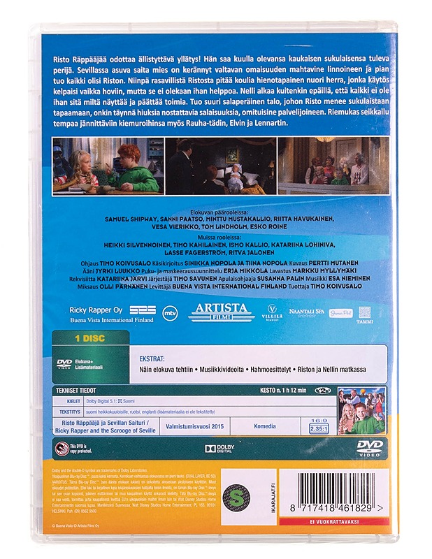 Risto Räppääjä ja Sevillan saituri - DVD - DVD-elokuvat - 10105569745 - 1