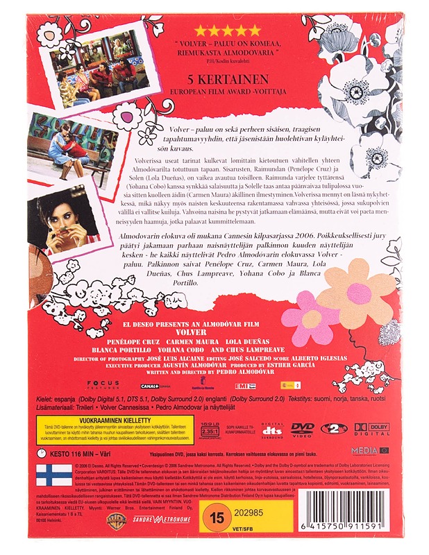 Volver paluu - DVD - DVD-elokuvat - 10105569883 - 1