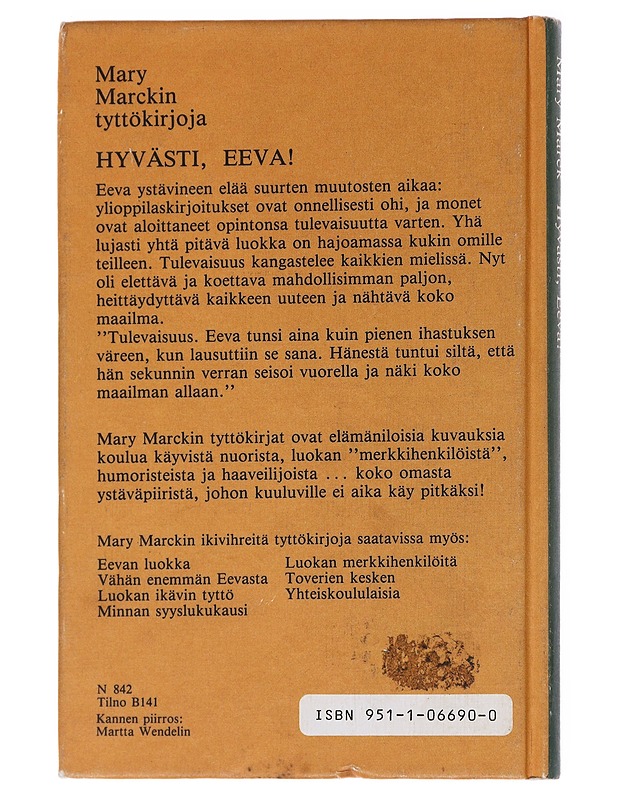 Hyvästi, Eeva! - Mary Marck - Lastenkirjat - 10105569915 - 1