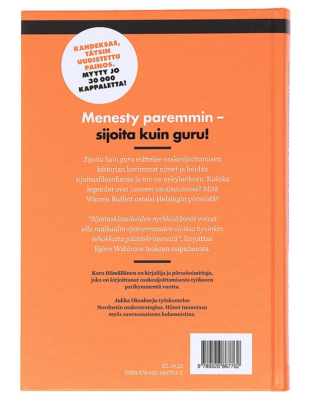 Sijoita kuin guru - Hämäläinen, Karo - Tietokirjat ja oppaat - 10105569933 - 1