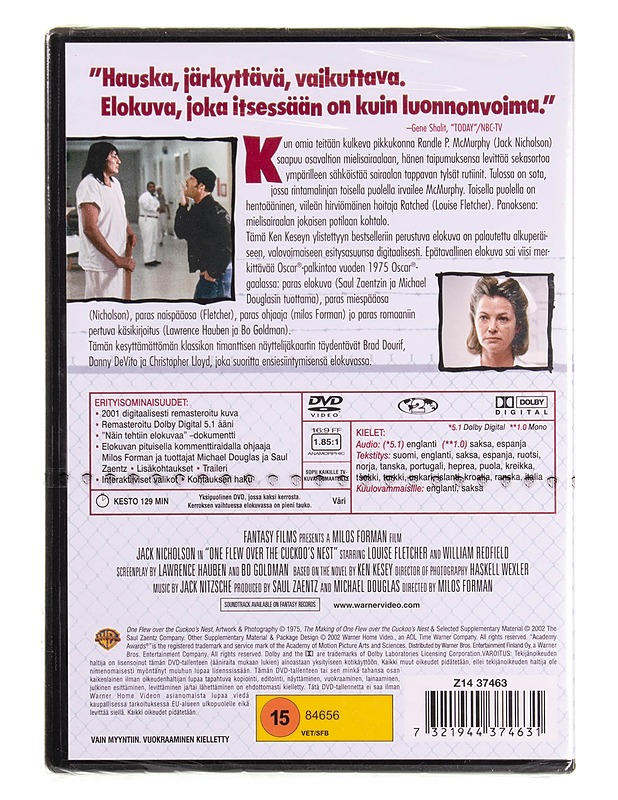 Yksi lensi yli käenpesän - DVD - DVD-elokuvat - 10105569966 - 1