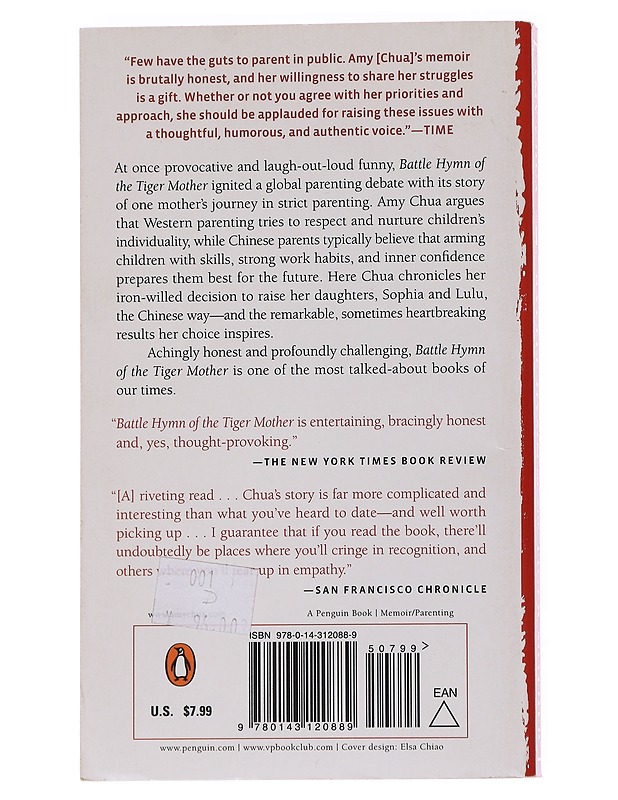 Battle Hymn of the Tiger Mother - Amy Chua - Romaanit ja novellit - 10105569987 - 1