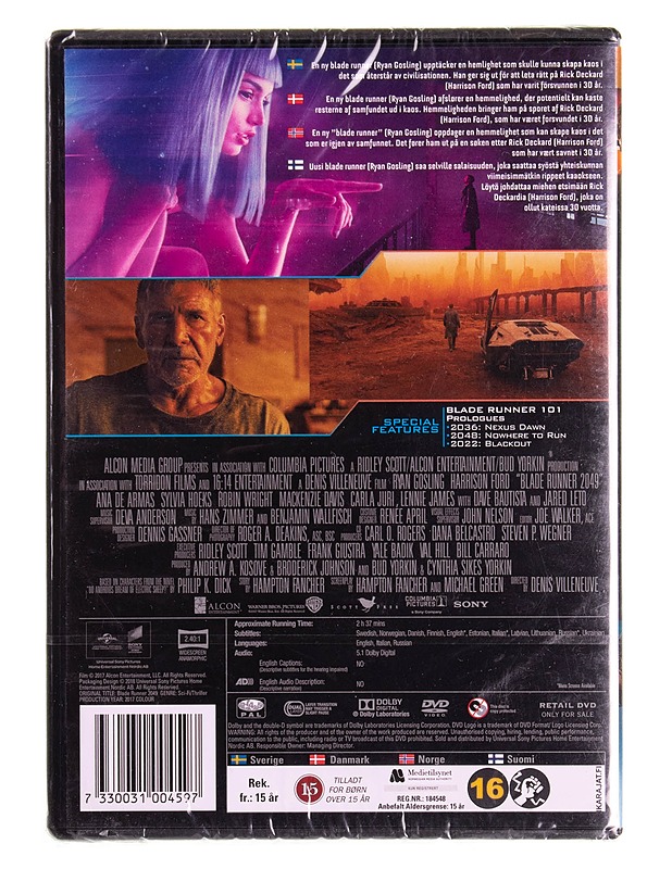 Blade Runner 2049 - DVD - DVD-elokuvat - 10105570011 - 1
