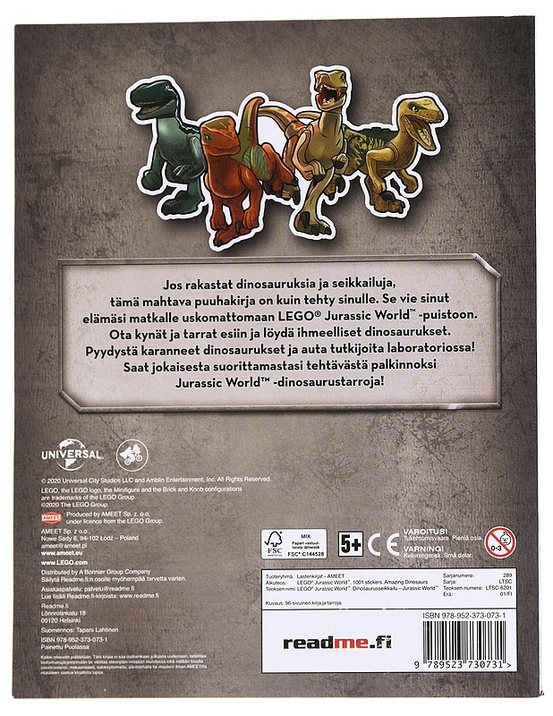 Dinosaurusseikkailu : Jurassic World - Readme.fi - Lastenkirjat - 10105570022 - 1