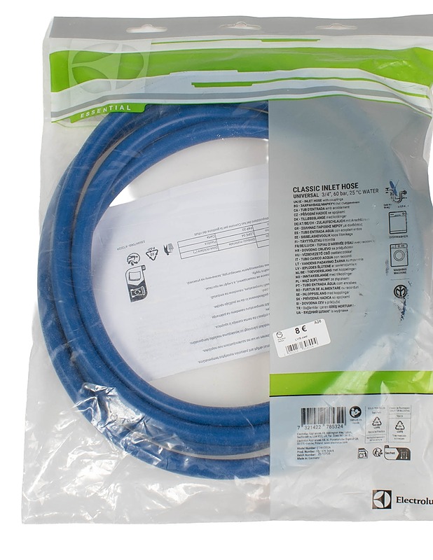ELECTROLUX Classic Universal 3/4" E2WII350A täyttöletku liittimillä - Rakennustarvikkeet - 10105570060 - 0
