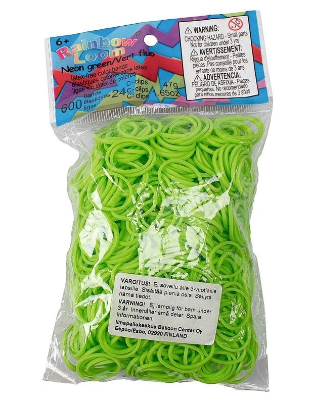 RAINBOW LOOM ystävärenkaat, vihreä - Askartelu - 10105570095 - 0