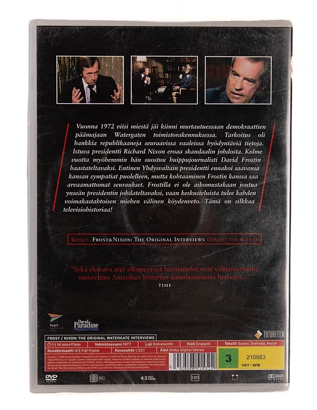 Frost and Nixon - DVD - DVD-elokuvat - 10105570142 - 1