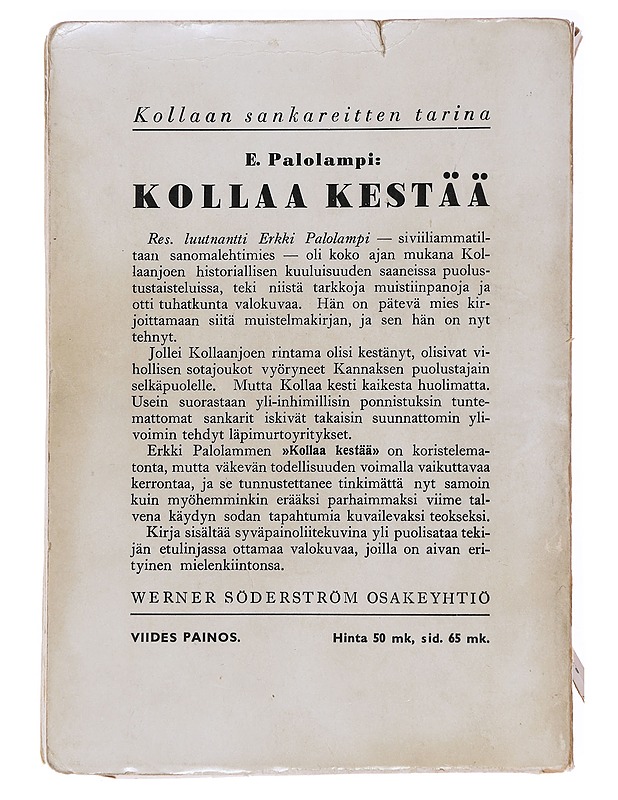 Kollaa kestää - E. Palolampi - Historiakirjat - 10105570147 - 1