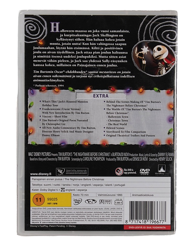 Painajainen ennen joulua - DVD - DVD-elokuvat - 10105570154 - 1