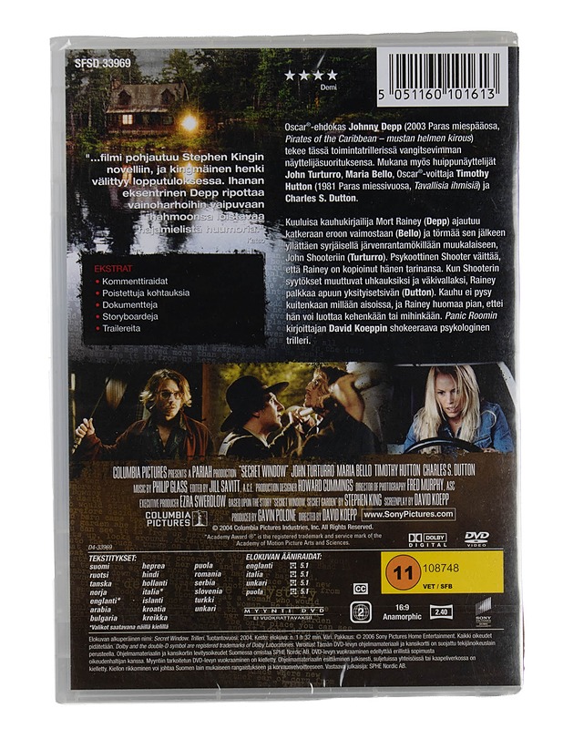 Salainen ikkuna - DVD - DVD-elokuvat - 10105570156 - 1
