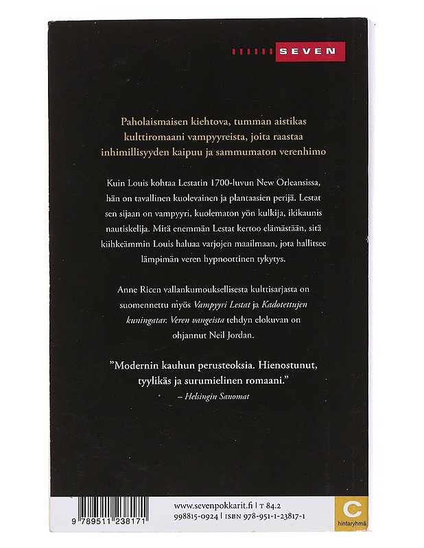 Veren vangit - Rice, Anne - Romaanit ja novellit - 10105570380 - 1