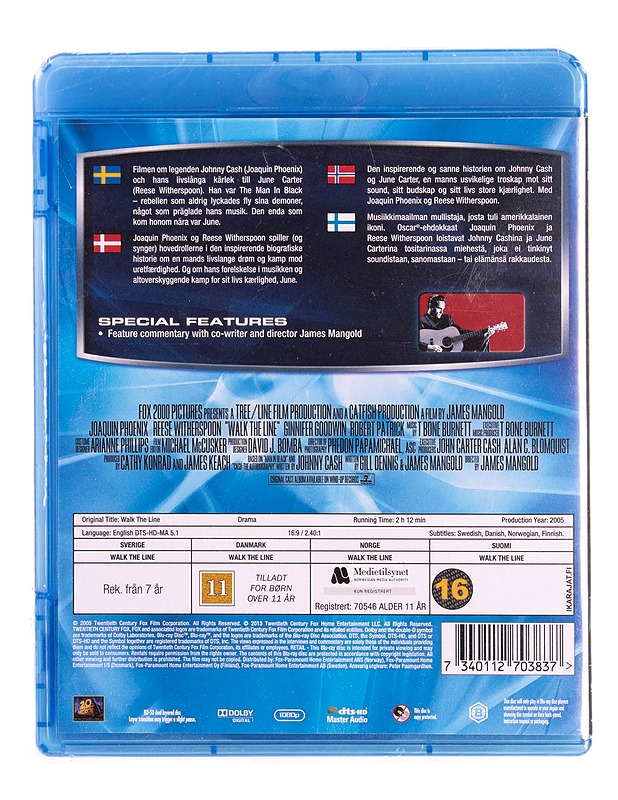Walk the line - Blu-ray - Blu-ray-levyt - 10105570394 - 1