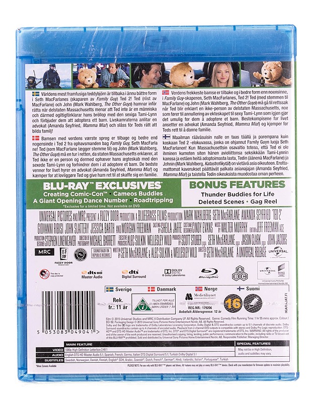 Ted 2 - Blu-ray - Blu-ray-levyt - 10105570412 - 1