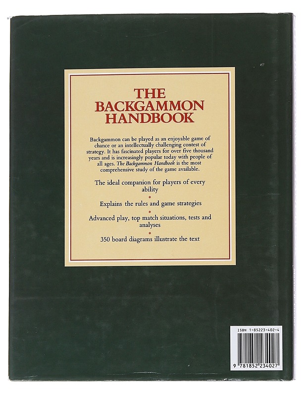 The backgammon handbook - Heyken, Enno - Tietokirjat ja oppaat - 10105570492 - 1