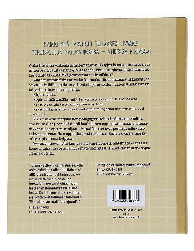 Ymmärrä matematiikkaa : 23-metodilla menestykseen - Johnsen, Anne Lene - Tietokirjat ja oppaat - 10105570535 - 1