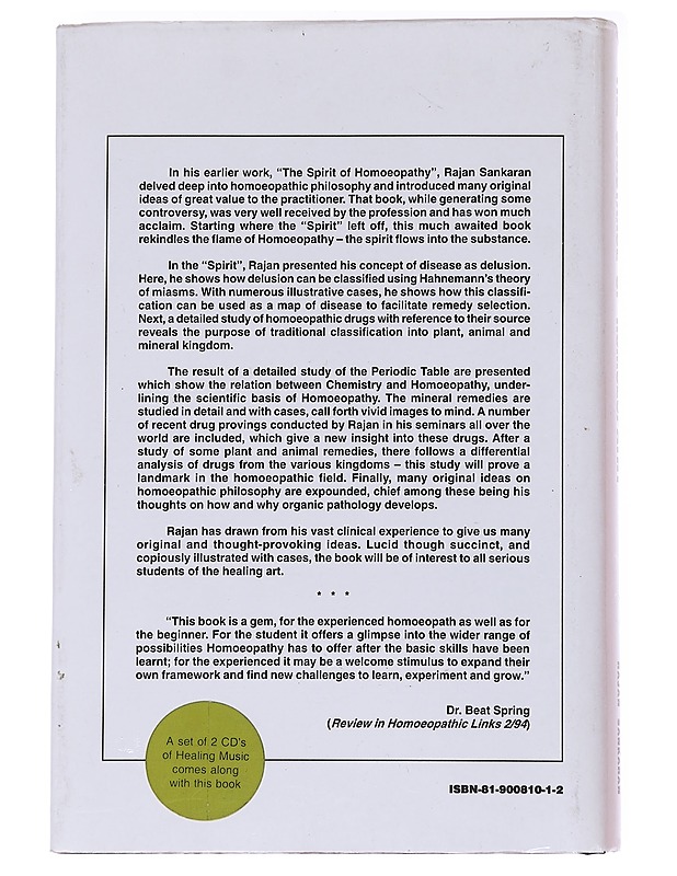 The Substance of Homoeopathy - Rajan Sankaran - Harrastekirjat - 10105570566 - 1
