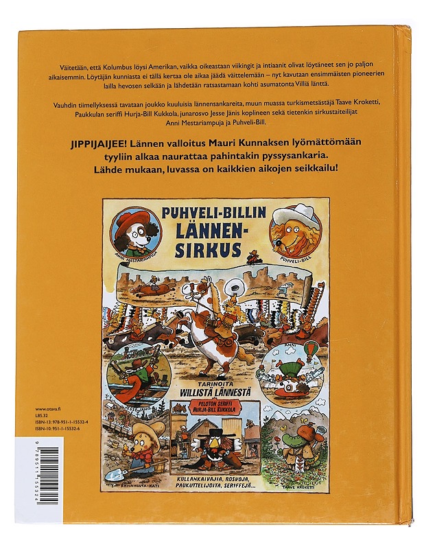 Puhveli-Billin lännensirkus - Kunnas, Mauri - Lastenkirjat - 10105570557 - 1