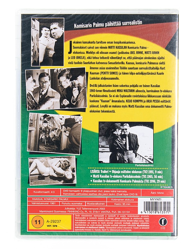 Kaasua, komisario Palmu - DVD - DVD-elokuvat - 10105570588 - 1