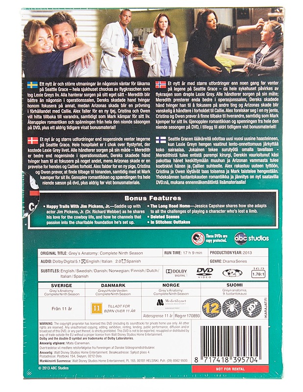 Grey's Anatomy (kausi 9) - DVD - DVD-elokuvat - 10105570595 - 1
