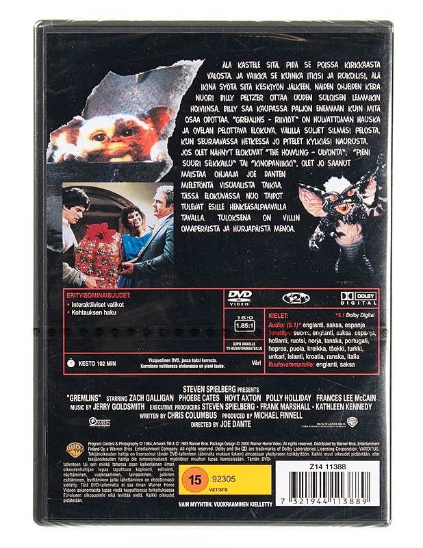 Gremlins: riiviöt - DVD - DVD-elokuvat - 10105570604 - 1