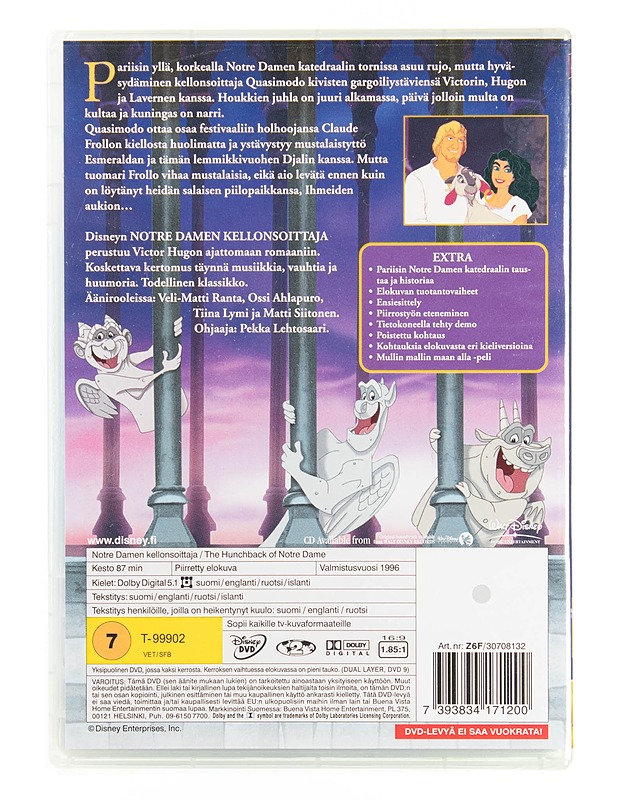 Notre Damen kellonsoittaja - DVD - DVD-elokuvat - 10105570654 - 1