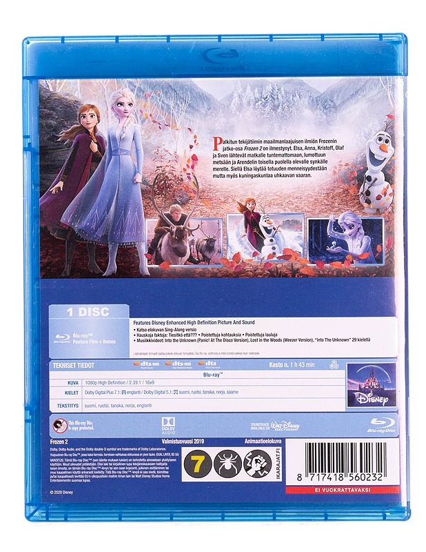 Disney : Frozen 2 - Blu-ray - Blu-ray-levyt - 10105570696 - 1