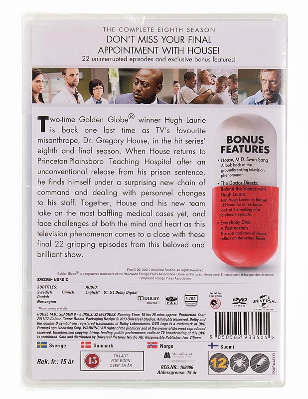 HOUSE kausi 8 DVD - DVD-elokuvat - 10105570726 - 1