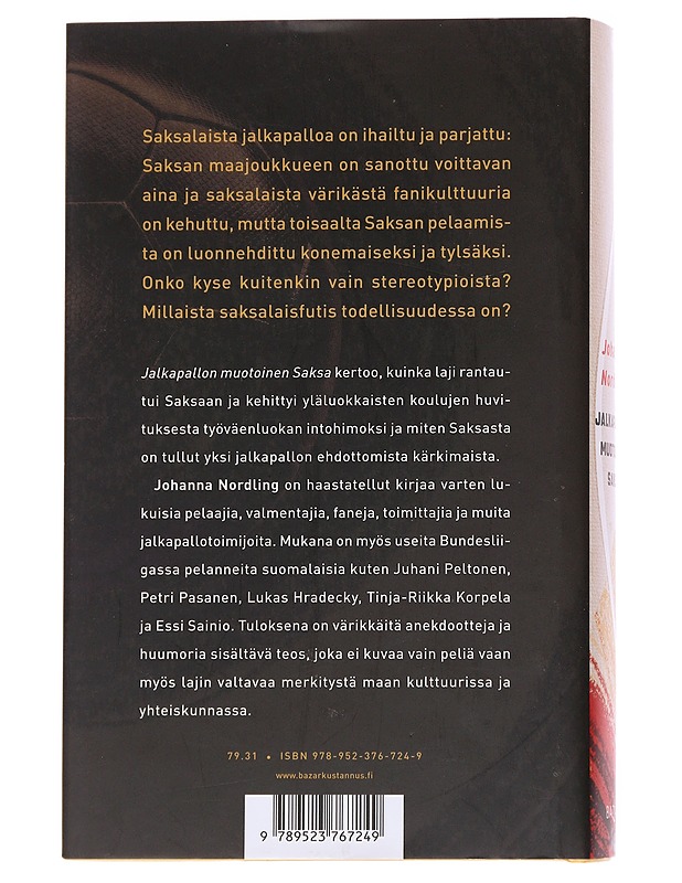 Jalkapallon muotoinen Saksa - Johanna Nordling - Historiakirjat - 10105570773 - 1