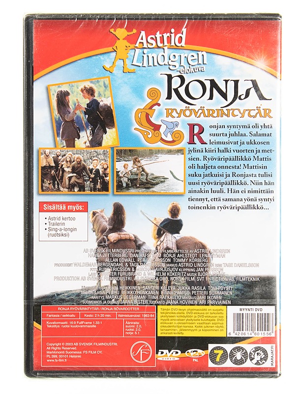 Ronja ryövärintytär - DVD - DVD-elokuvat - 10105570777 - 1