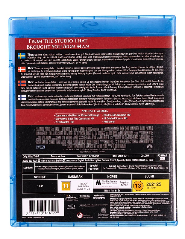 Marvel : Thor - Blu-ray - Blu-ray-levyt - 10105570847 - 1