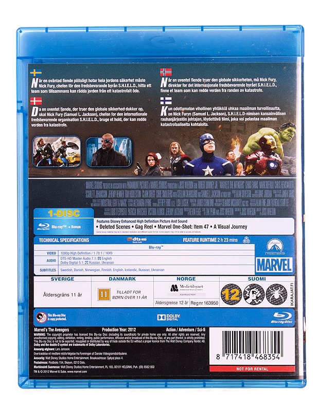 Marvel : Avengers - Blu-ray - Blu-ray-levyt - 10105570869 - 1