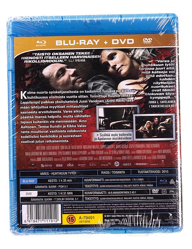 Vares : Huhtikuun tytöt - Blu-ray & DVD - DVD-elokuvat - 10105570880 - 1