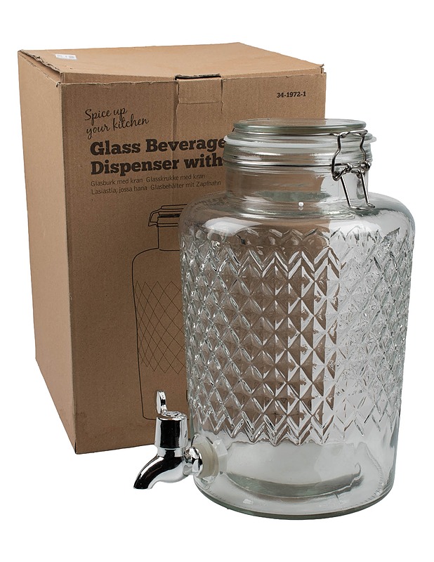 CLAS OHLSON 34-1972-1 lasipurkki hanalla, 6 L - Tarjoiluastiat - 10105570887 - 0