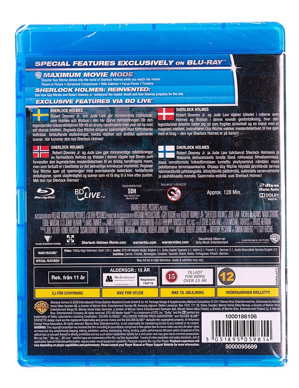 Sherlock Holmes - Blu-ray - Blu-ray-levyt - 10105570891 - 1