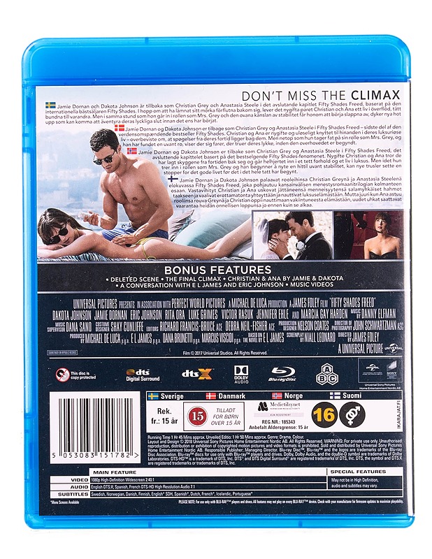 Fifty shades freed - Blu-ray - Blu-ray-levyt - 10105570896 - 1