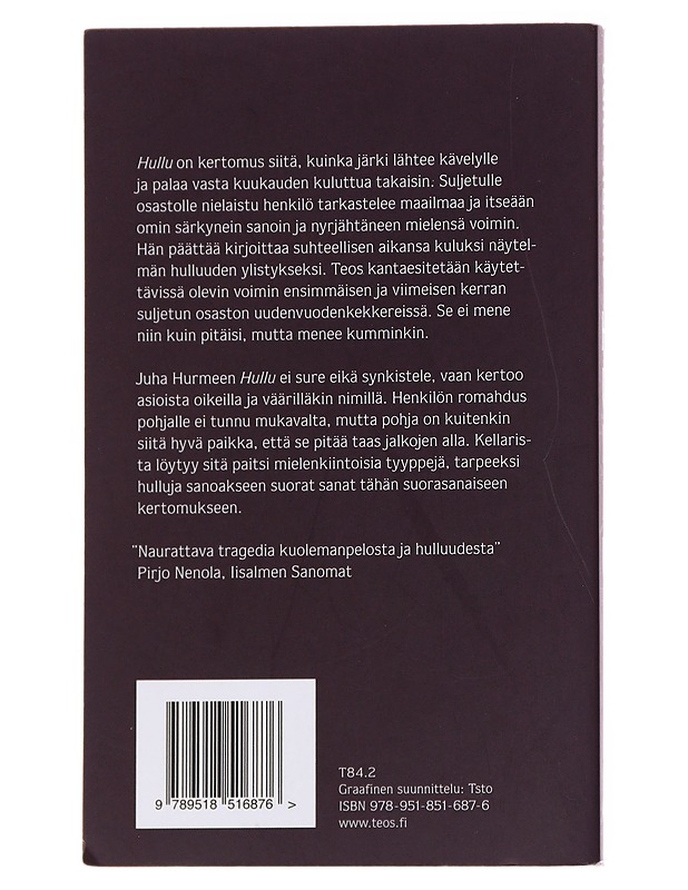 Hullu - Juha Hurme - Romaanit ja novellit - 10105570928 - 1