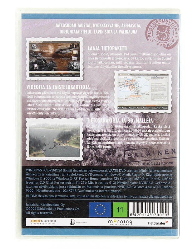 Suomen sodat: jatkosota 1941-44 - DVD - DVD-elokuvat - 10105570979 - 1