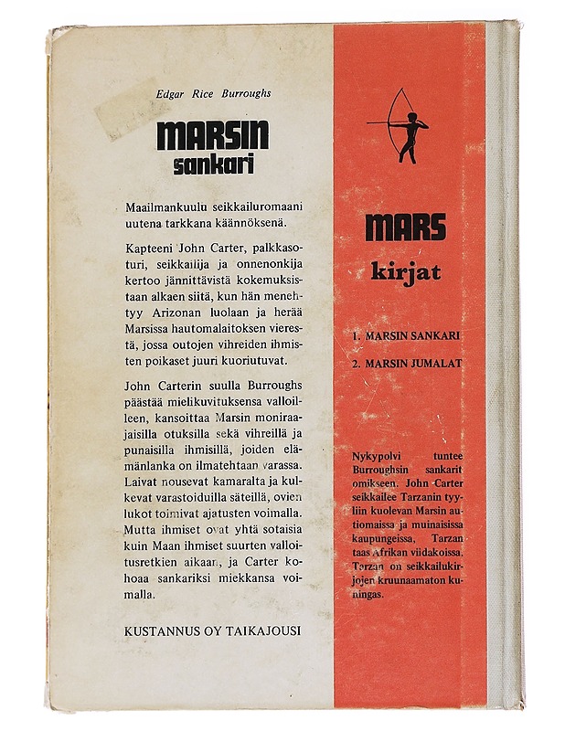 Marsin sankari - Edgar Rice Burroughs - Fantasia- ja scifi - 10105571161 - 1